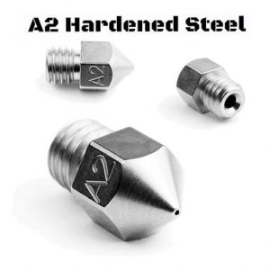 Micro Swiss Plated A2 Hardened Steel Nozzle for MK8 Hotend 0,4mm