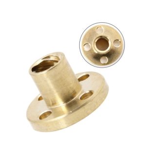 Mässingmutter för ledskruv 8mm - 2mm pitch, rund 1st